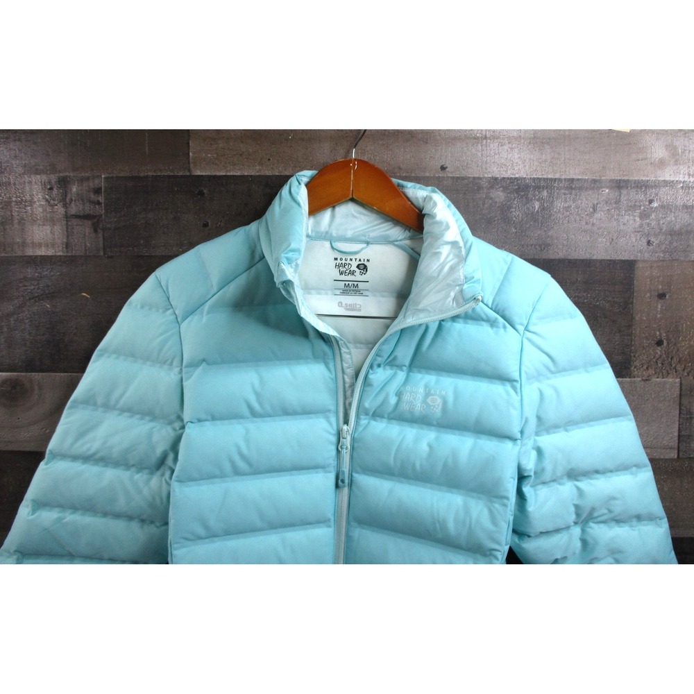 Mountain Hardwear Jacket Womens Medium Blue Q.Shield 750 Down Puffer Warm Zip